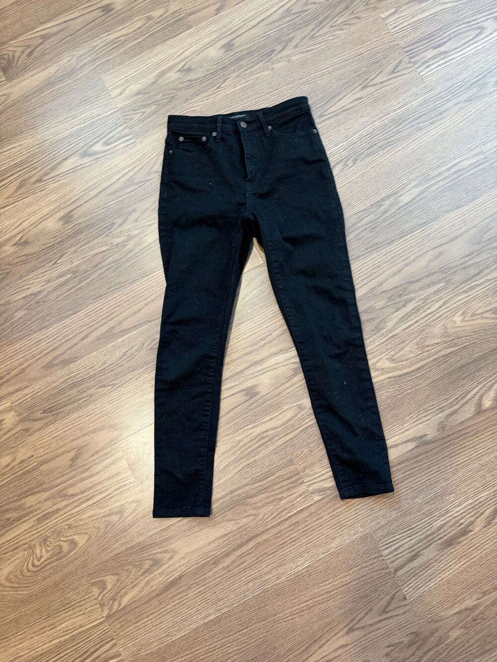 Banana Republic ladies Petite SZ 26/2 Black High Rise Skinny Jeans